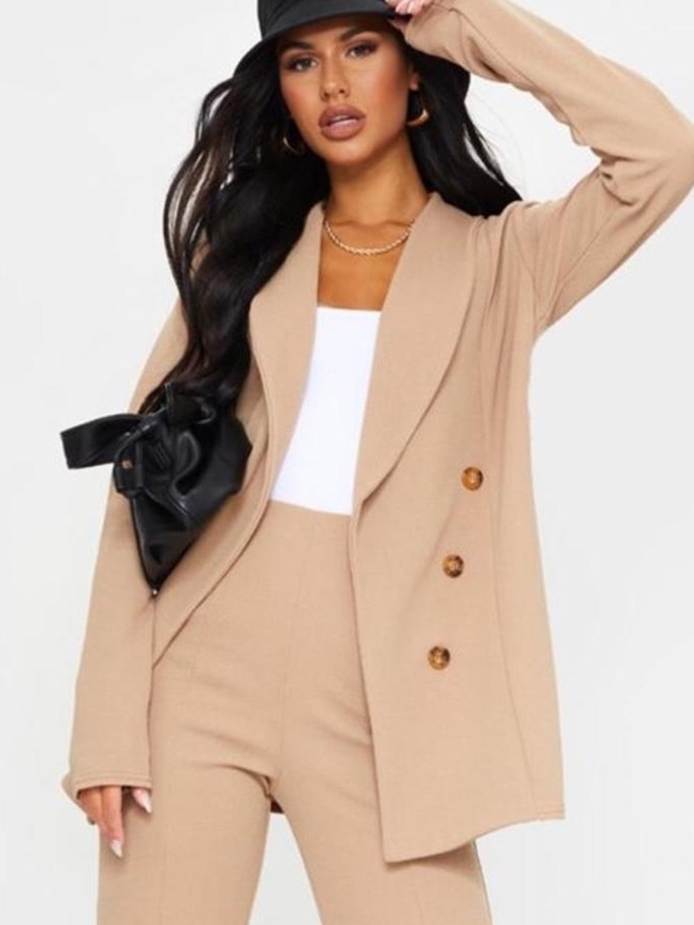 PLT WOMENS Camel Blazer Jacket